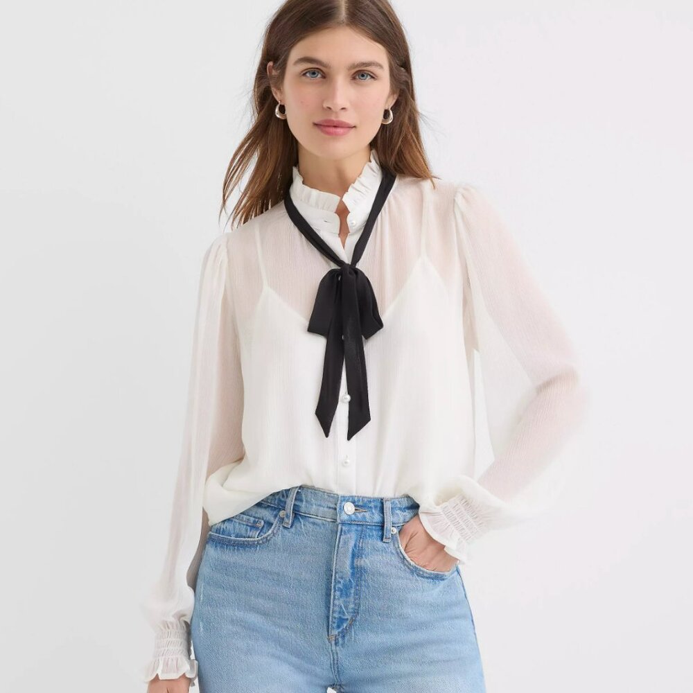 Pearl Sheer White Loft Top